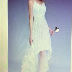 strappy white lace dress